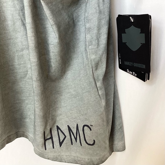 NWT XL Harley-Davidson Women’s 2016 Limited Edition Gray Knotted SS Shirt - Picture 3 of 13